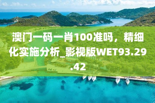 澳門一碼一肖100準嗎，精細化實施分析_影視版WET93.29.42