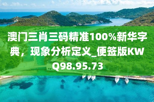 澳門三肖三碼精準100%新華字典，現(xiàn)象分析定義_便簽版KWQ98.95.73
