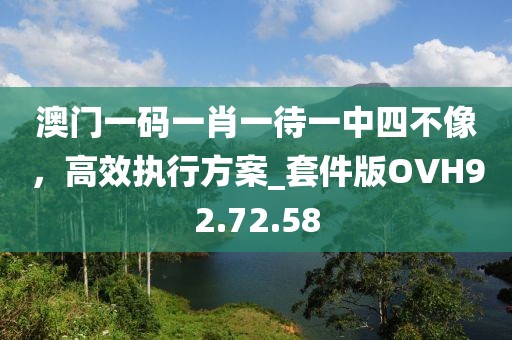 澳門一碼一肖一待一中四不像，高效執(zhí)行方案_套件版OVH92.72.58