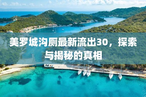美羅城溝廁最新流出30，探索與揭秘的真相