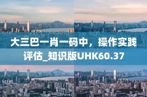 大三巴一肖一碼中，操作實踐評估_知識版UHK60.37