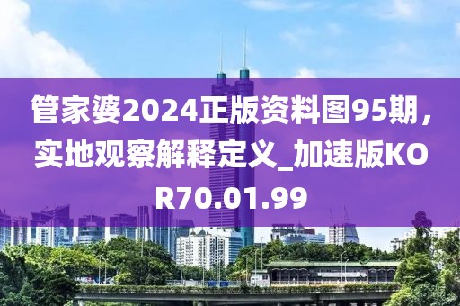 管家婆2024正版資料圖95期，實地觀察解釋定義_加速版KOR70.01.99