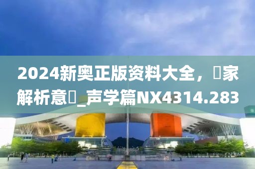2024新奧正版資料大全，專家解析意見_聲學篇NX4314.283