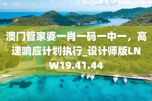 澳門管家婆一肖一碼一中一，高速響應(yīng)計劃執(zhí)行_設(shè)計師版LNW19.41.44