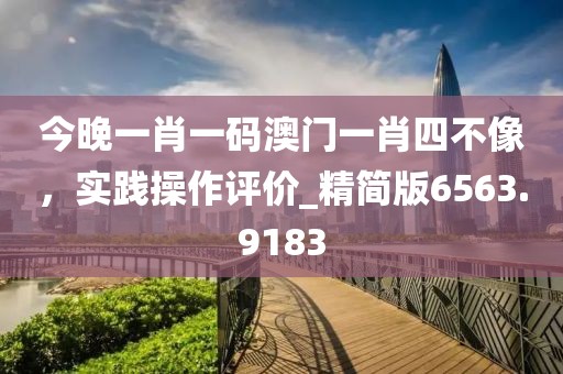 今晚一肖一碼澳門一肖四不像，實踐操作評價_精簡版6563.9183