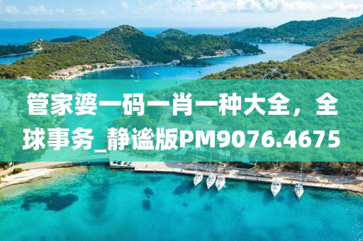 管家婆一碼一肖一種大全，全球事務(wù)_靜謐版PM9076.4675
