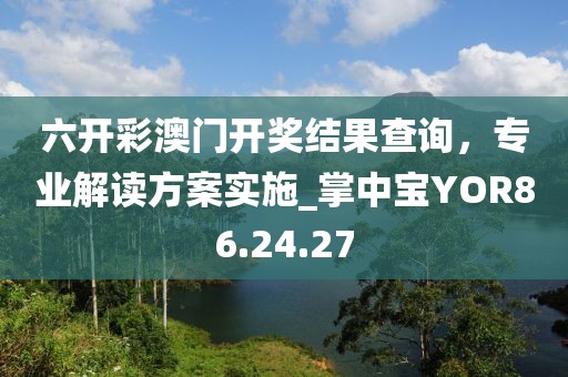 六開彩澳門開獎結果查詢，專業(yè)解讀方案實施_掌中寶YOR86.24.27