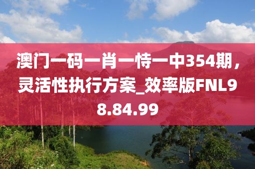 澳門一碼一肖一恃一中354期，靈活性執(zhí)行方案_效率版FNL98.84.99