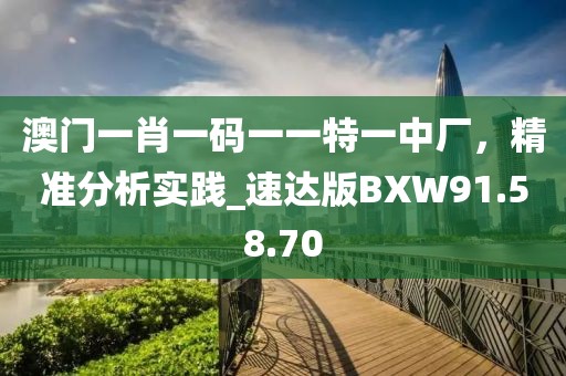 澳門一肖一碼一一特一中廠，精準(zhǔn)分析實踐_速達(dá)版BXW91.58.70