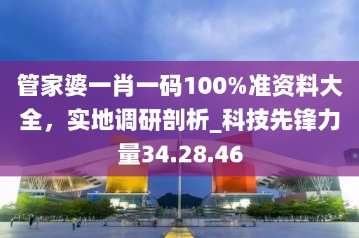 管家婆一肖一碼100%準資料大全，實地調(diào)研剖析_科技先鋒力量34.28.46
