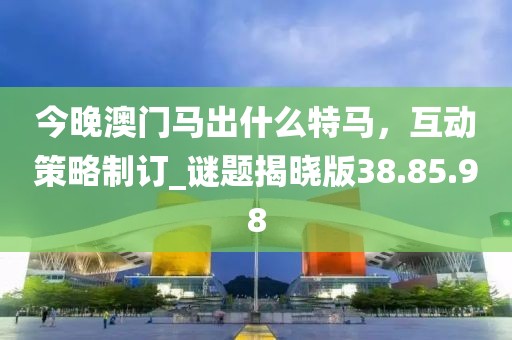 今晚澳門馬出什么特馬，互動(dòng)策略制訂_謎題揭曉版38.85.98