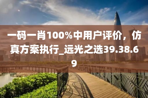 一碼一肖100%中用戶評價，仿真方案執(zhí)行_遠光之選39.38.69