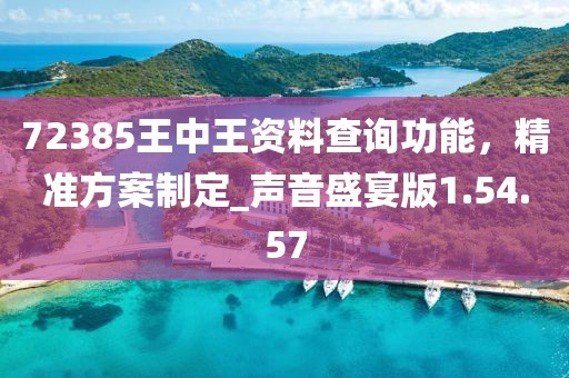 72385王中王資料查詢功能，精準(zhǔn)方案制定_聲音盛宴版1.54.57
