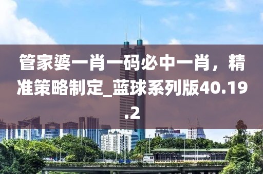 管家婆一肖一碼必中一肖，精準(zhǔn)策略制定_藍(lán)球系列版40.19.2