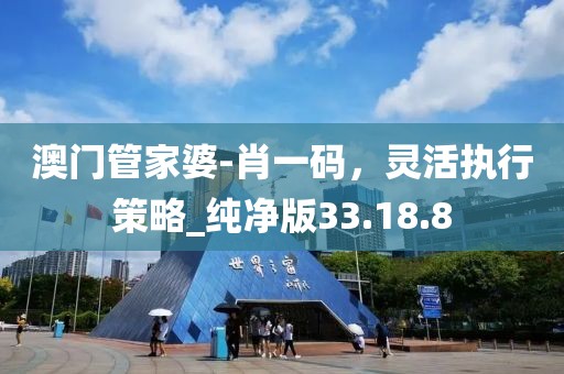 澳門管家婆-肖一碼，靈活執(zhí)行策略_純凈版33.18.8
