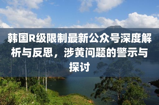 韓國R級限制最新公眾號深度解析與反思，涉黃問題的警示與探討
