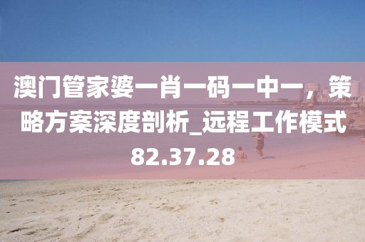 澳門(mén)管家婆一肖一碼一中一，策略方案深度剖析_遠(yuǎn)程工作模式82.37.28