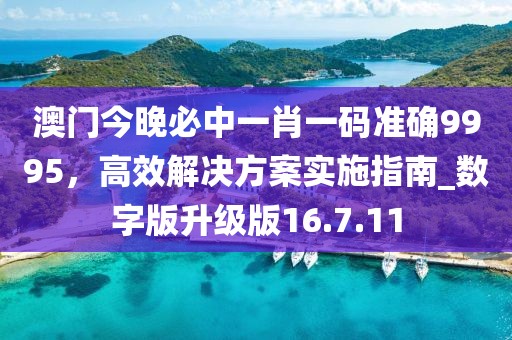 澳門今晚必中一肖一碼準確9995，高效解決方案實施指南_數(shù)字版升級版16.7.11