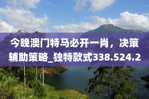 今晚澳門特馬必開一肖，決策輔助策略_獨特款式338.524.2