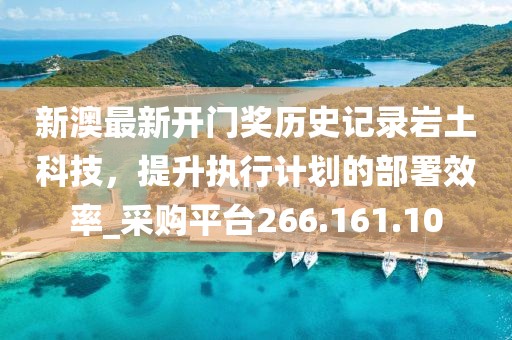新澳最新開門獎歷史記錄巖土科技，提升執(zhí)行計(jì)劃的部署效率_采購平臺266.161.10