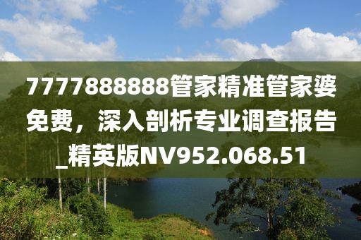 7777888888管家精準管家婆免費，深入剖析專業(yè)調(diào)查報告_精英版NV952.068.51