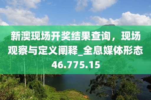新澳現(xiàn)場開獎結(jié)果查詢，現(xiàn)場觀察與定義闡釋_全息媒體形態(tài)46.775.15