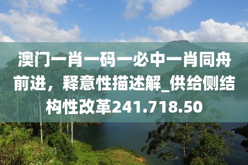 澳門一肖一碼一必中一肖同舟前進(jìn)，釋意性描述解_供給側(cè)結(jié)構(gòu)性改革241.718.50