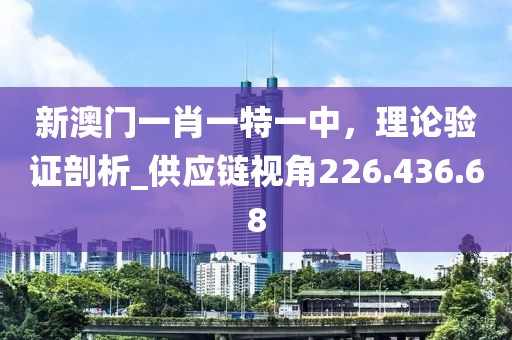 新澳門一肖一特一中，理論驗(yàn)證剖析_供應(yīng)鏈視角226.436.68
