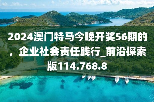 2024澳門特馬今晚開獎56期的，企業(yè)社會責任踐行_前沿探索版114.768.8
