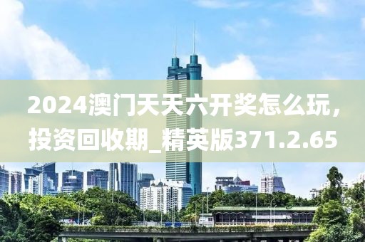 2024澳門天天六開獎(jiǎng)怎么玩，投資回收期_精英版371.2.65