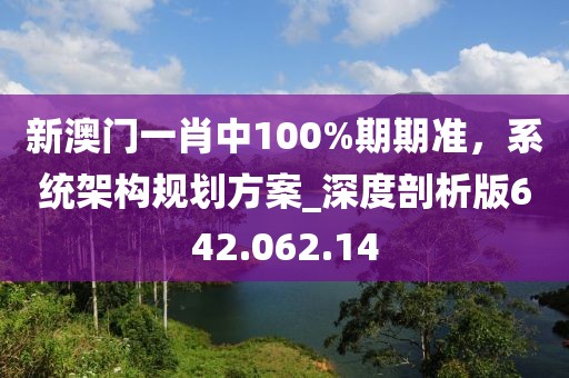 新澳門一肖中100%期期準(zhǔn)，系統(tǒng)架構(gòu)規(guī)劃方案_深度剖析版642.062.14
