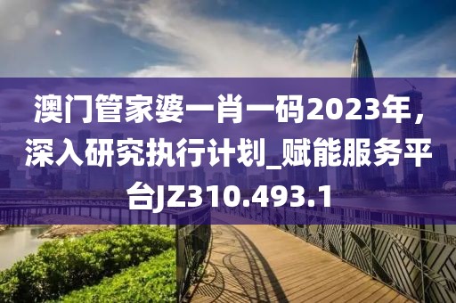 澳門管家婆一肖一碼2023年，深入研究執(zhí)行計(jì)劃_賦能服務(wù)平臺(tái)JZ310.493.1