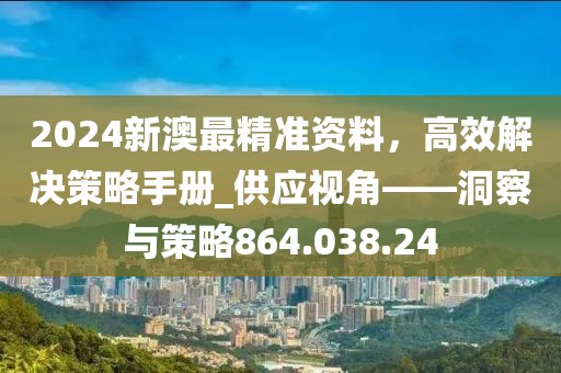 2024新澳最精準(zhǔn)資料，高效解決策略手冊_供應(yīng)視角——洞察與策略864.038.24