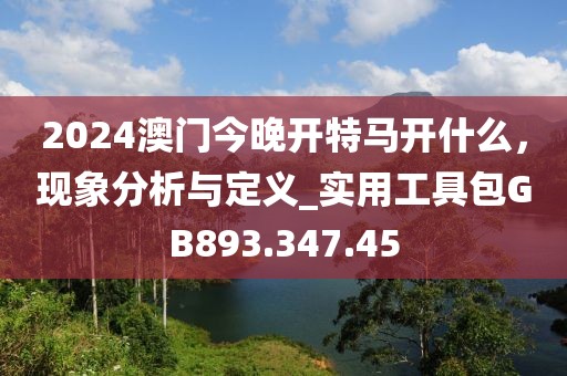 2024澳門今晚開特馬開什么，現(xiàn)象分析與定義_實用工具包GB893.347.45