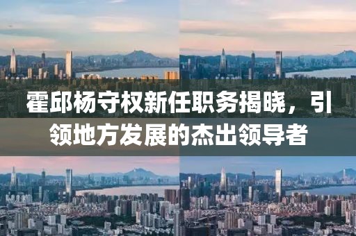 霍邱楊守權新任職務揭曉，引領地方發(fā)展的杰出領導者