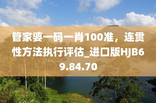 管家婆一碼一肖100準(zhǔn)，連貫性方法執(zhí)行評(píng)估_進(jìn)口版HJB69.84.70