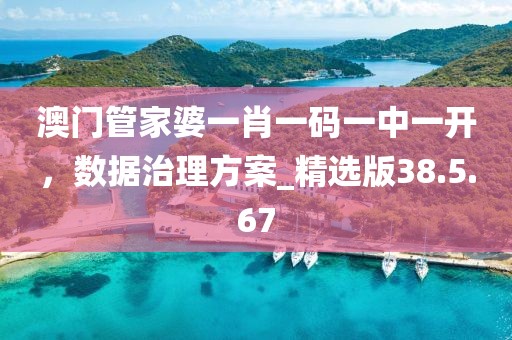 澳門管家婆一肖一碼一中一開，數(shù)據(jù)治理方案_精選版38.5.67