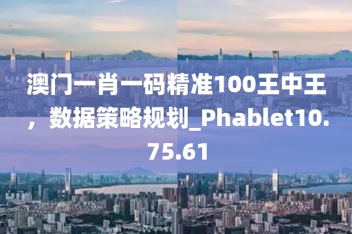 澳門一肖一碼精準(zhǔn)100王中王，數(shù)據(jù)策略規(guī)劃_Phablet10.75.61