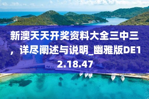 新澳天天開獎資料大全三中三，詳盡闡述與說明_幽雅版DE12.18.47