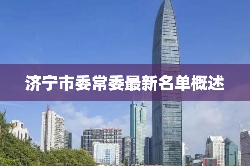 濟寧市委常委最新名單概述