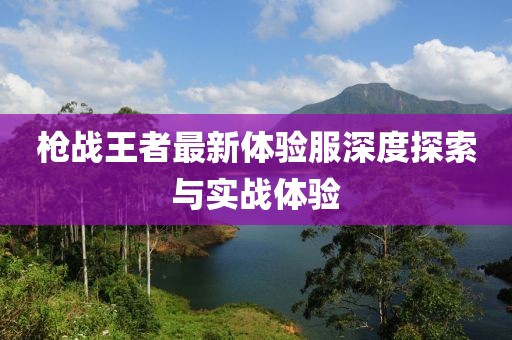 槍戰(zhàn)王者最新體驗服深度探索與實戰(zhàn)體驗