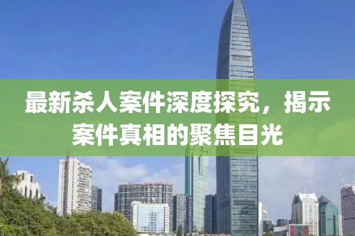 最新殺人案件深度探究，揭示案件真相的聚焦目光