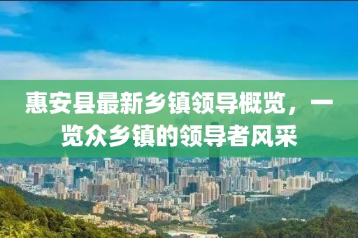 惠安縣最新鄉(xiāng)鎮(zhèn)領(lǐng)導(dǎo)概覽，一覽眾鄉(xiāng)鎮(zhèn)的領(lǐng)導(dǎo)者風(fēng)采