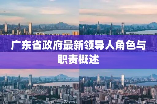 廣東省政府最新領導人角色與職責概述