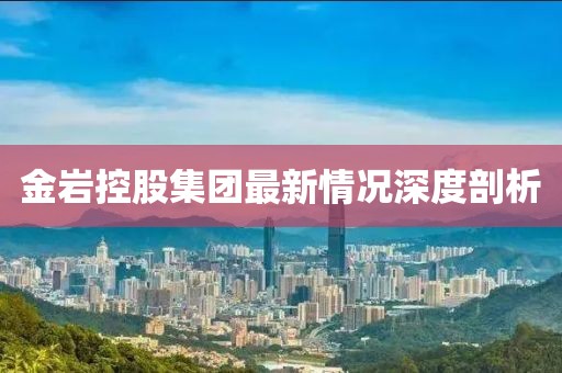 金巖控股集團(tuán)最新情況深度剖析