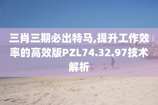三肖三期必出特馬,提升工作效率的高效版PZL74.32.97技術(shù)解析