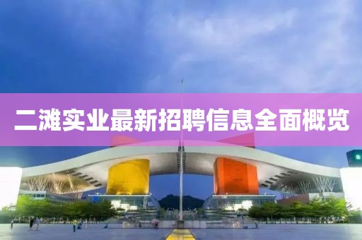二灘實業(yè)最新招聘信息全面概覽