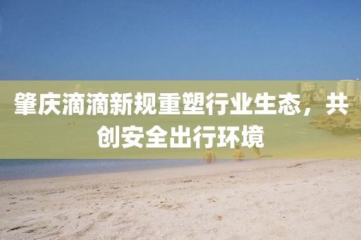 肇慶滴滴新規(guī)重塑行業(yè)生態(tài)，共創(chuàng)安全出行環(huán)境