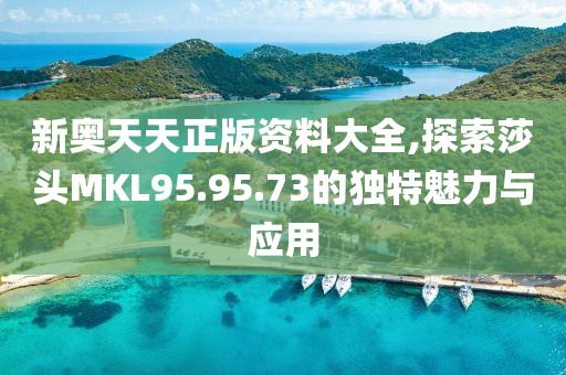 新奧天天正版資料大全,探索莎頭MKL95.95.73的獨特魅力與應(yīng)用