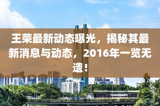 王榮最新動態(tài)曝光，揭秘其最新消息與動態(tài)，2016年一覽無遺！